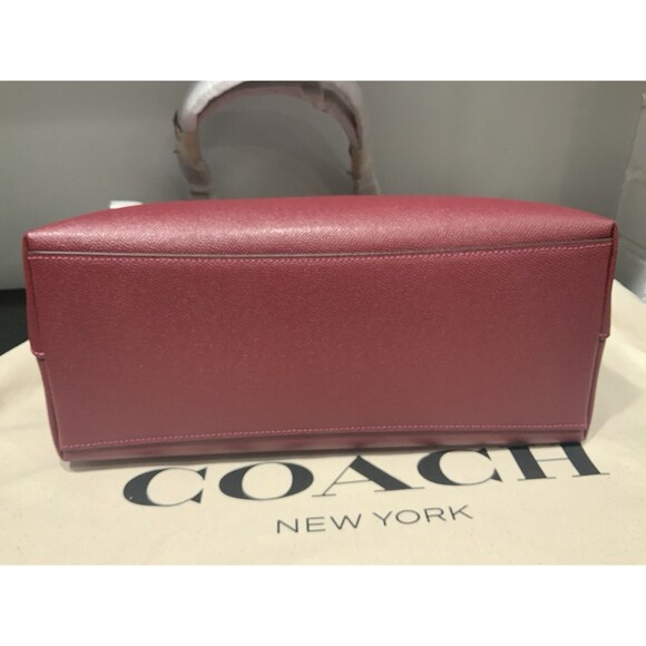 COACH Black Cherry Leather Gallery Shoulder Tote - Picture 4 of 4